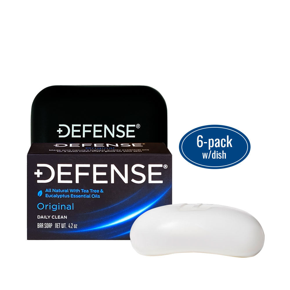 6 x Defense Soap Bars & Soap Dish